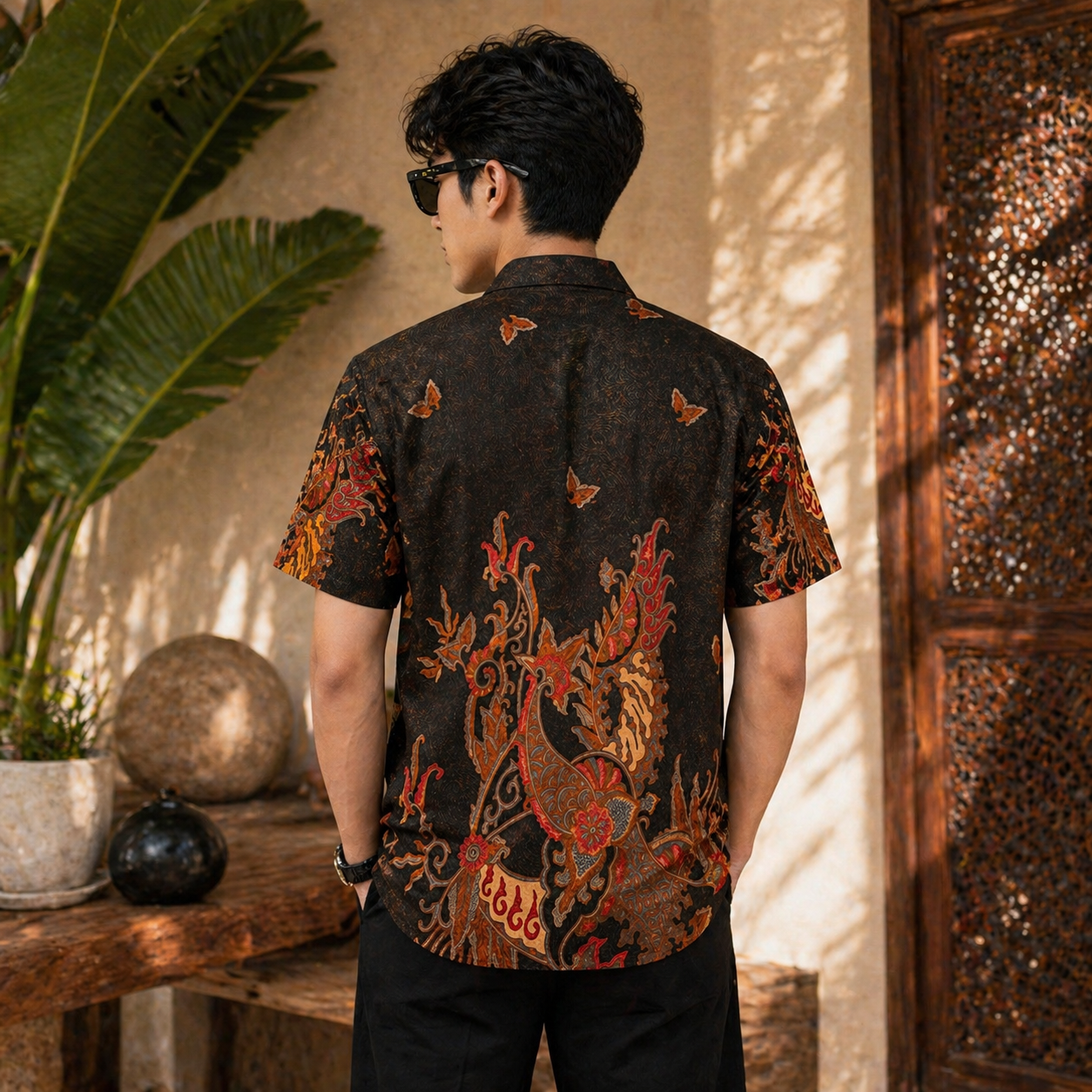 Men’s Premium Indonesian Batik Shirt - Unique Design (Size XL)
