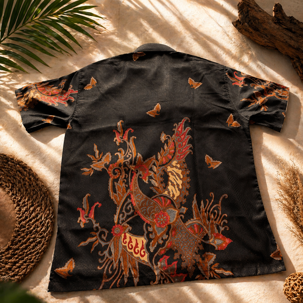 Men’s Premium Indonesian Batik Shirt - Unique Design (Size XL)